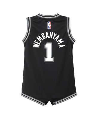 Infant Boys and Girls Victor Wembanyama Black San Antonio Spurs Swingman Player Jersey - Icon Edition