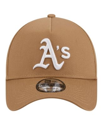 Men's Khaki Oakland Athletics A-Frame 9FORTY Adjustable Hat