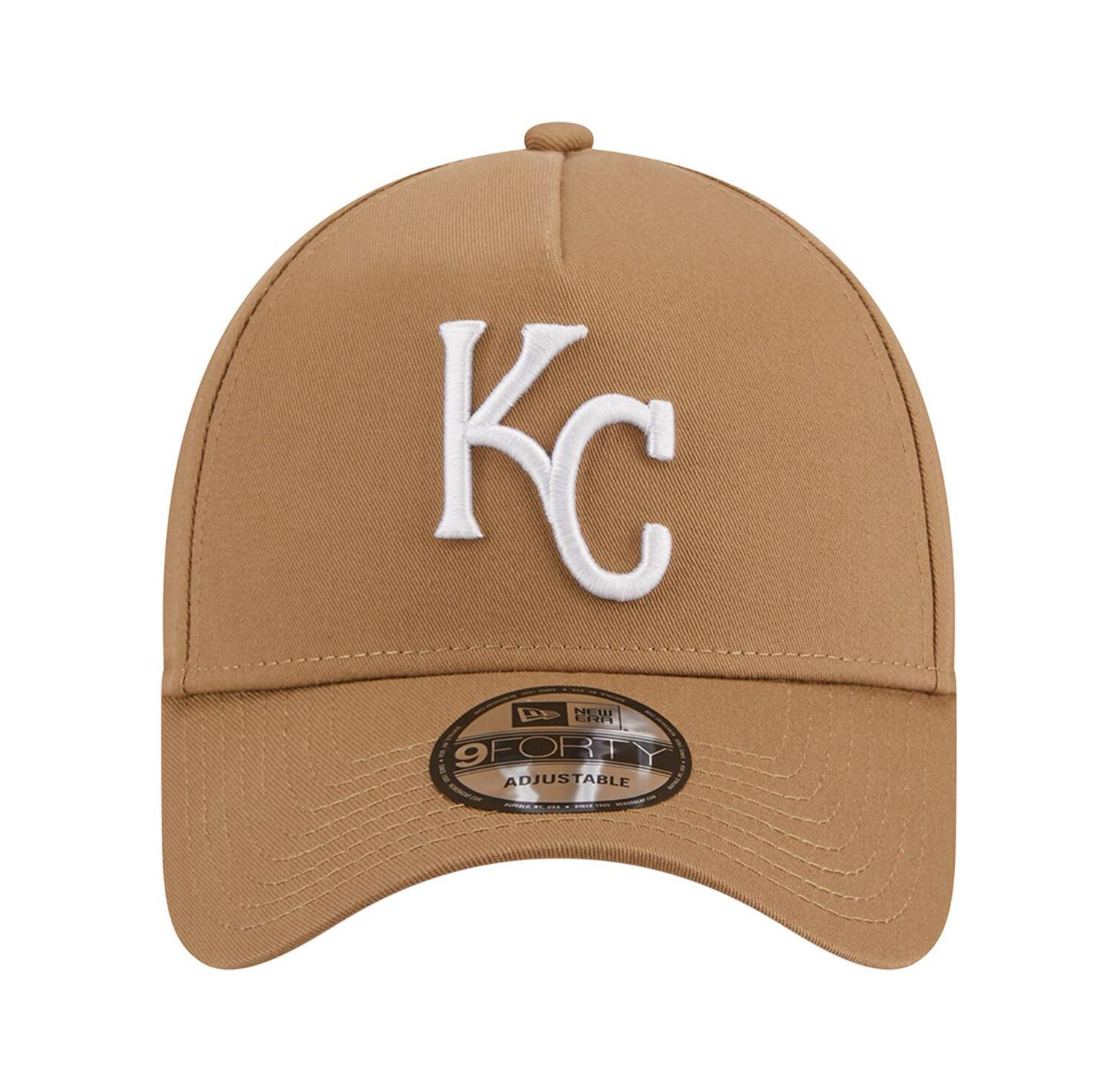 Men's Khaki Kansas City Royals A-Frame 9FORTY Adjustable Hat