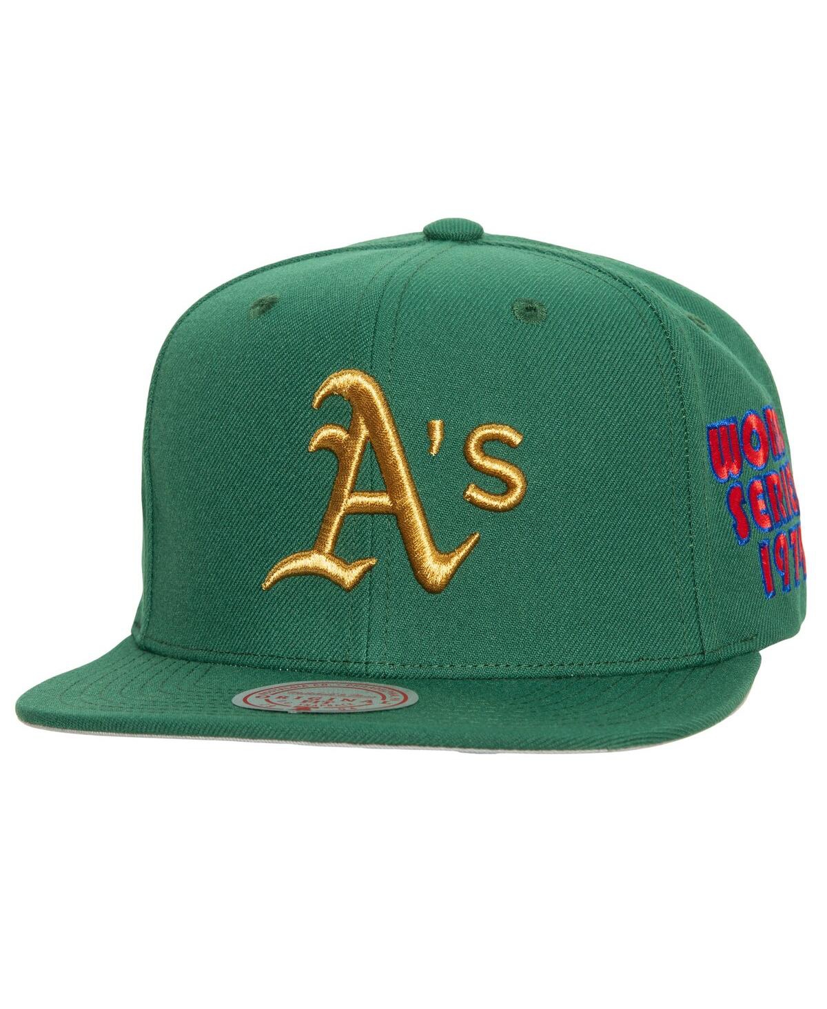 Mitchell & Ness Men's  Green Oakland Athletics Champ'd Up Snapback Hat