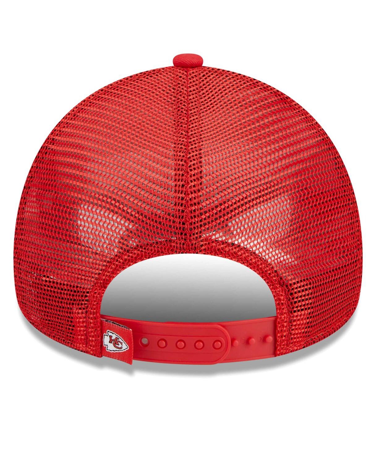 Men's New EraKansas City Chiefs Caliber Trucker 9FORTY Adjustable Hat - Red