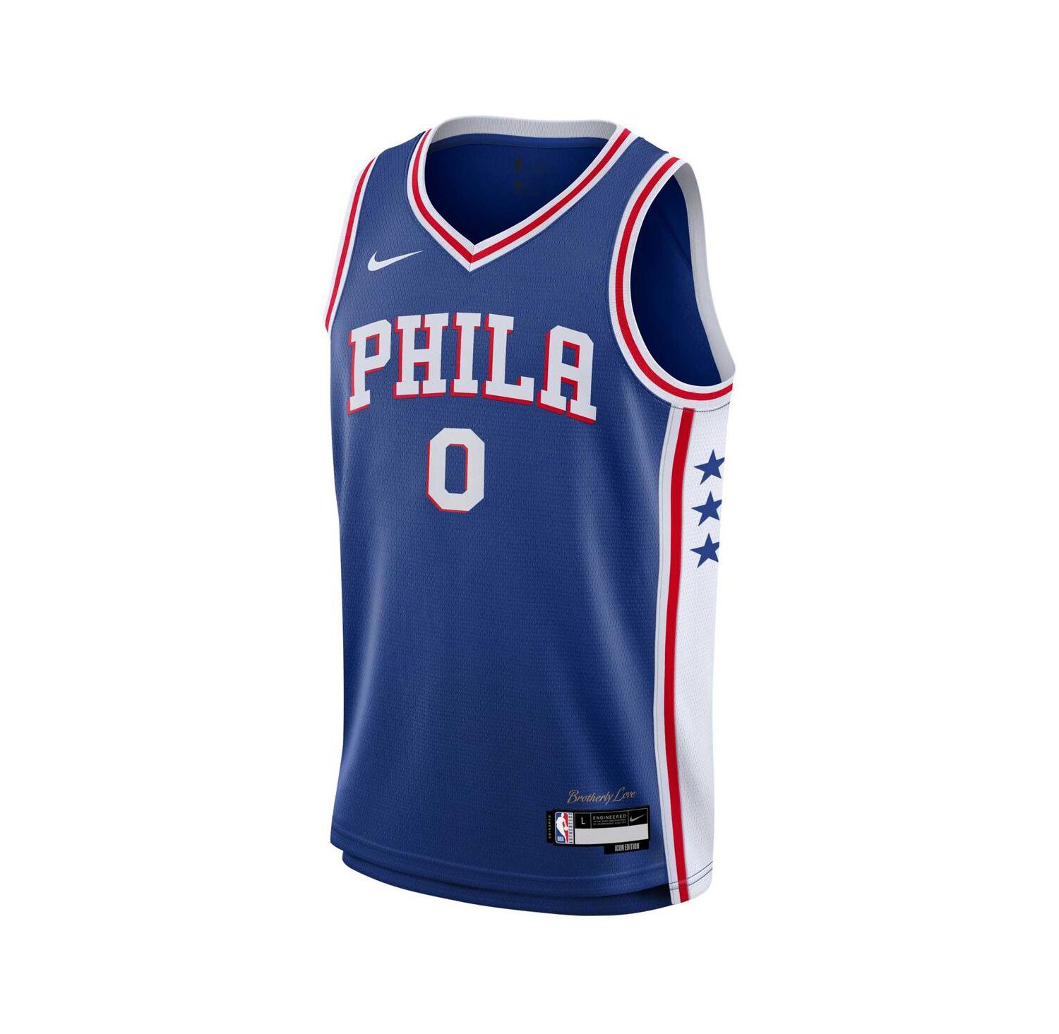 Big Boys Tyrese Maxey Royal Philadelphia 76ers Swingman Jersey - Icon Edition