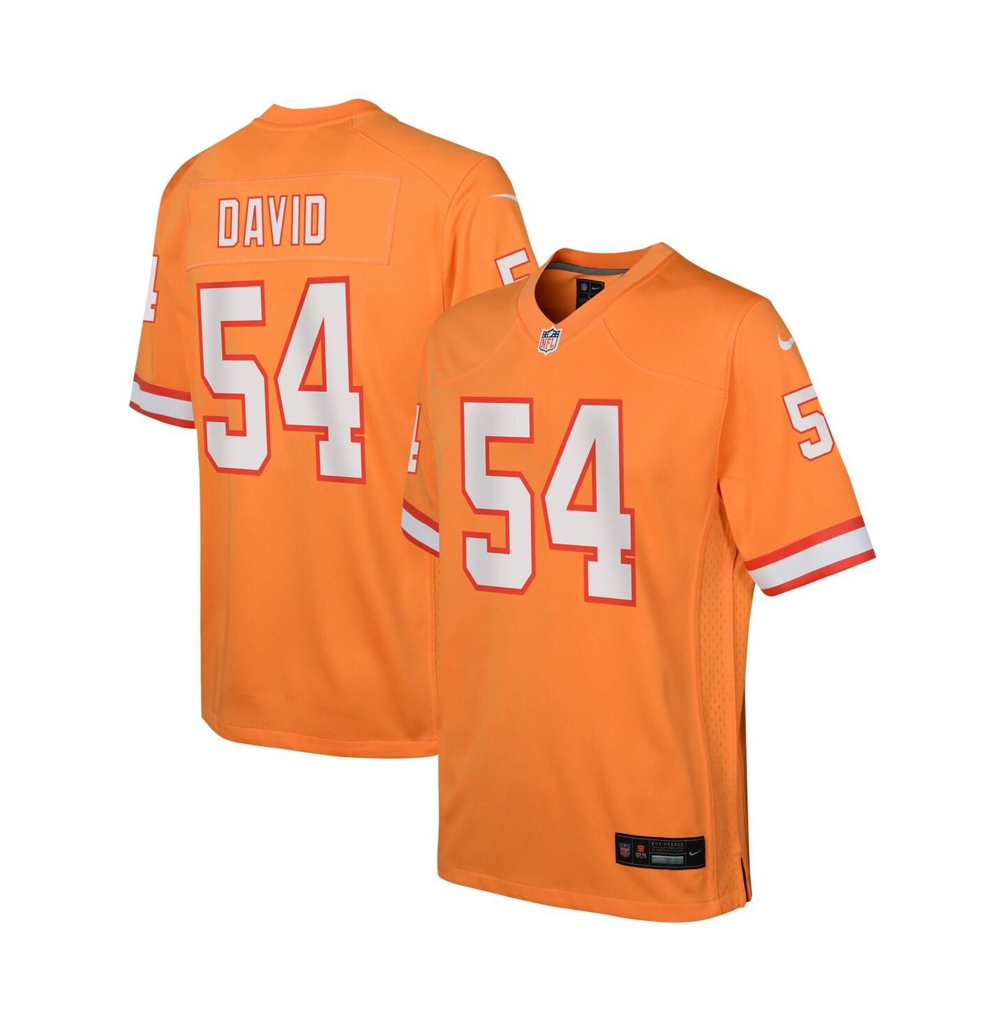Детская игровая джерси Nike Lavonte David Tampa Bay Buccaneers, Orange — фото 1