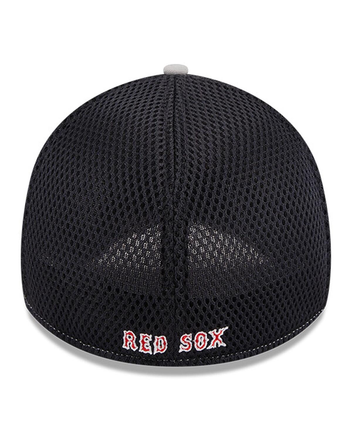 Men's New EraBoston Red Sox Pipe 39THIRTY Flex Hat - Gray