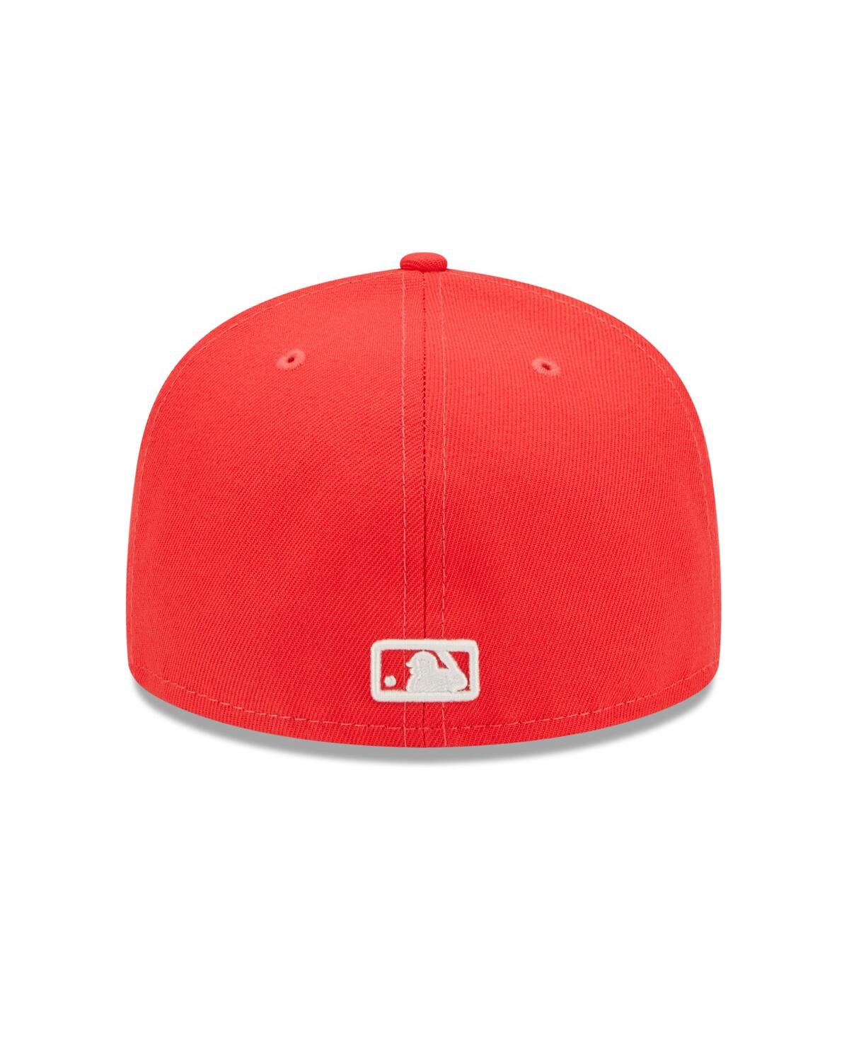 Men's New EraCincinnati Reds Lava Highlighter Logo 59FIFTY Fitted Hat - Red