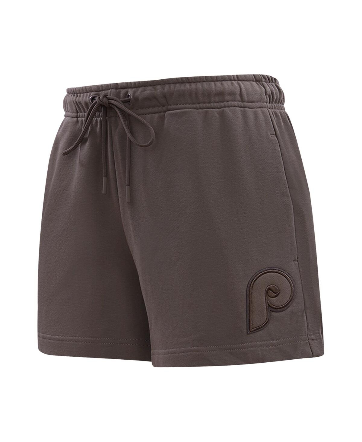 Shop Pro Standard Women's  Brown Philadelphia Phillies Neutral Fleece Shorts
