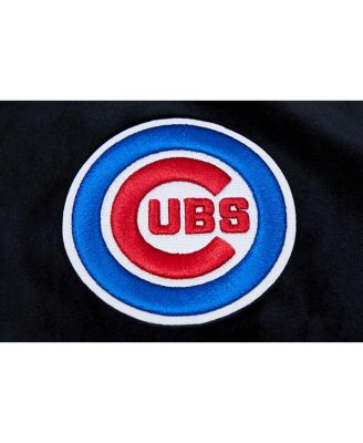 Women's Black Chicago Cubs Classic Velour Full-Zip Hoodie Track Jacket