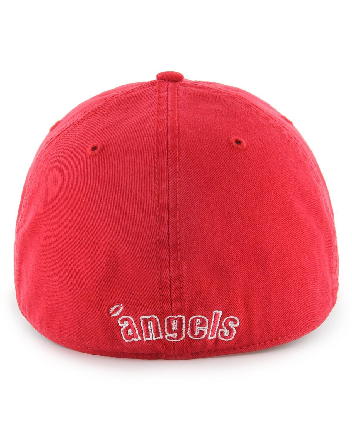 Shop 47 Brand Men's ' Red Los Angeles Angels Cooperstown Collection Franchise Fitted Hat