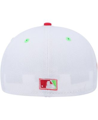 Men's White, Coral Pittsburgh Pirates Three Rivers Stadium 30th Anniversary Strawberry Lolli 59FIFTY Fitted Hat