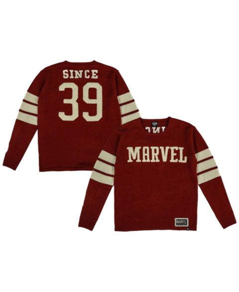 Мужской свитер Marvel Red Graphic Varsity