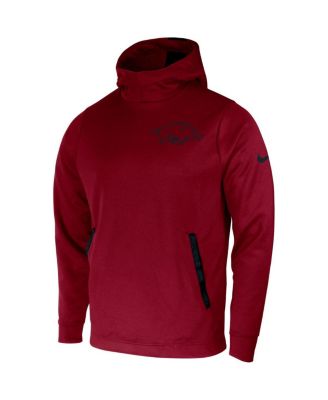 Men's Cardinal Arkansas Razorbacks 2-Hit Performance Pullover Hoodie