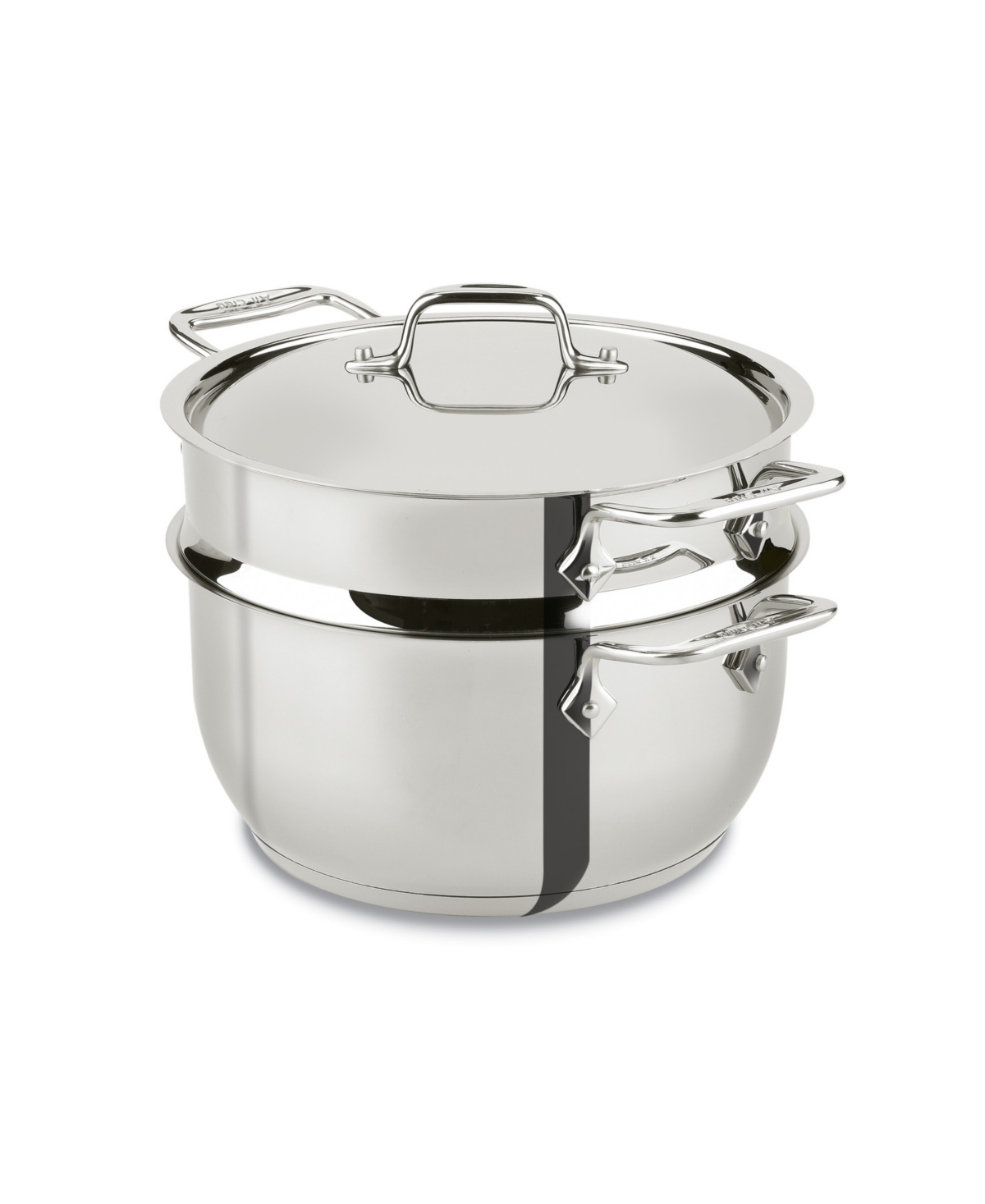 All-clad Stainless Steel 5 Qt. Covered Multi Pot With Steamer Insert In Silver-tone