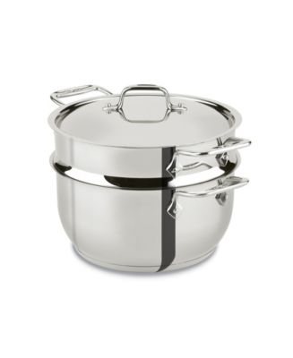 All-Clad Stainless Steel 5 Qt. Covered Multi Pot with Steamer Insert - Macy's