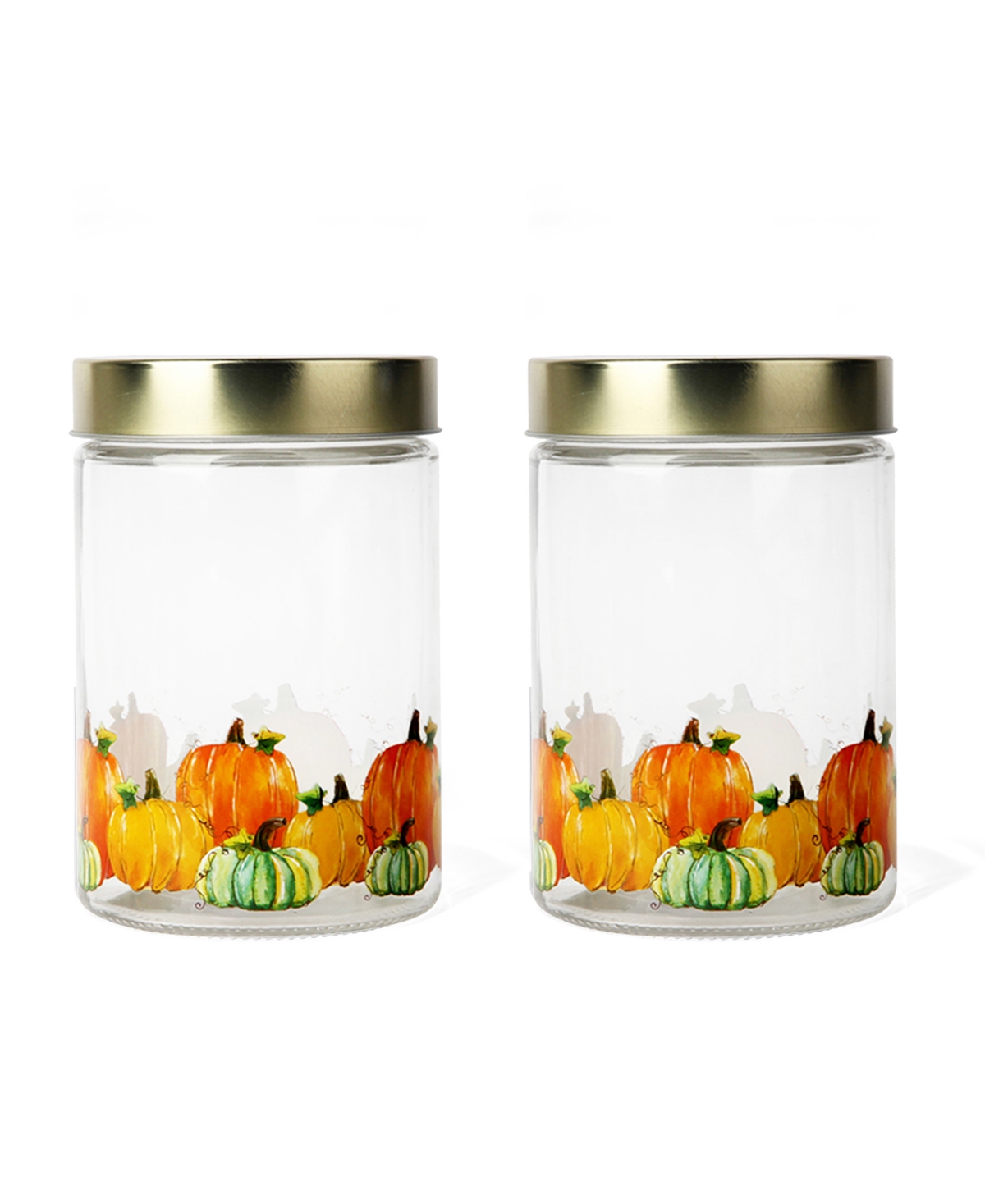 American Atelier Pumpkins Glass Jar, 40 oz In Clear