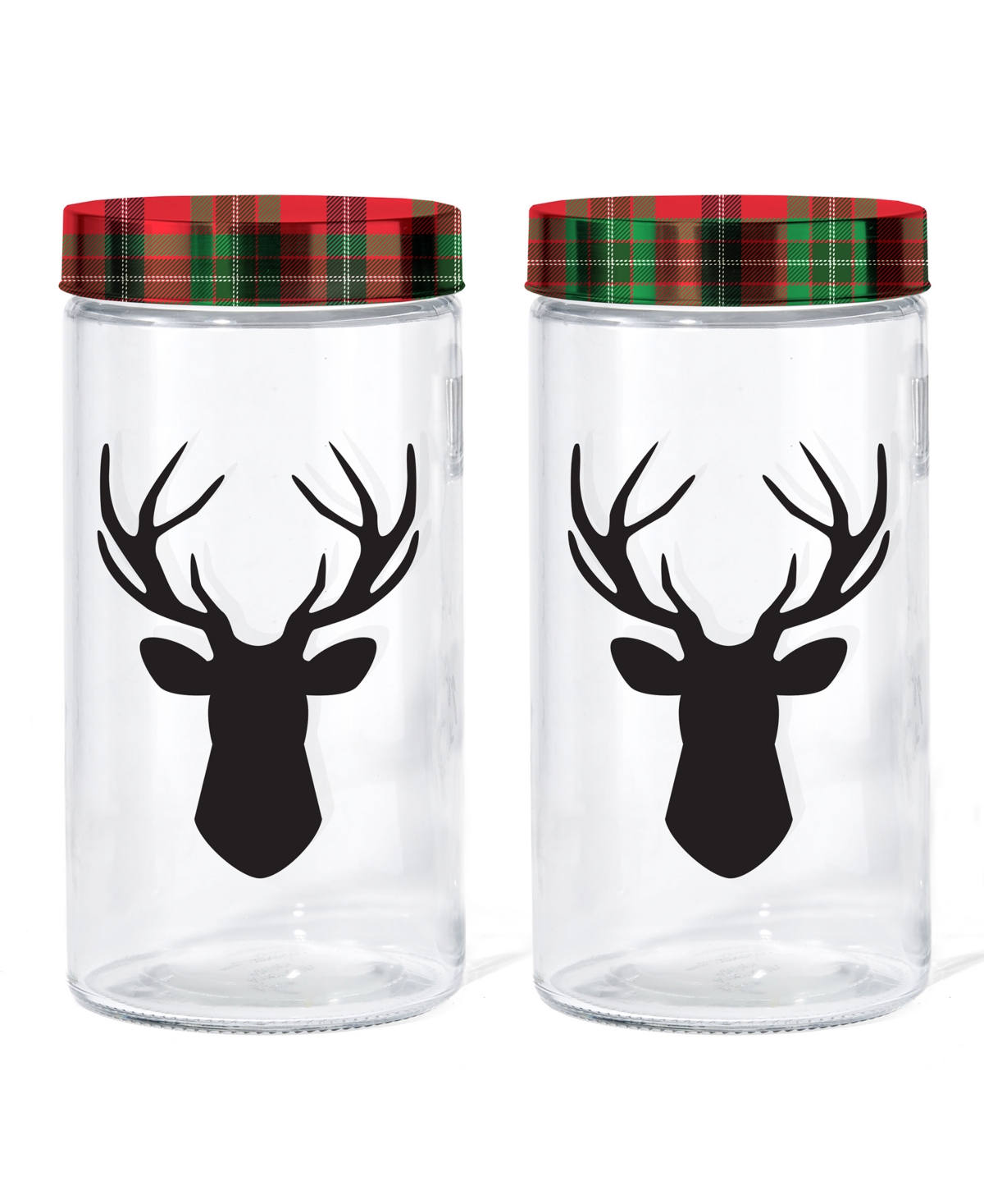 Style Setter Deer Glass Jar, 60 oz In Clear