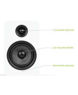 YUP6 Passive Bookshelf Speakers with Silk Dome Tweeter and Kevlar Woofer Pair