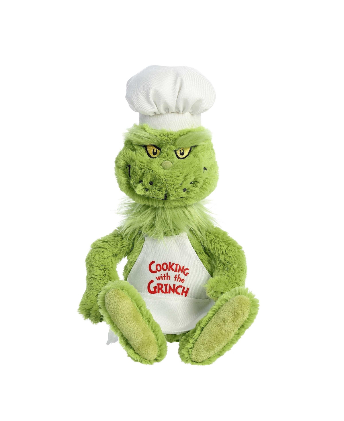 Aurora Kids' Large Chef Grinch Dr. Seuss Whimsical Plush Toy Green 14"