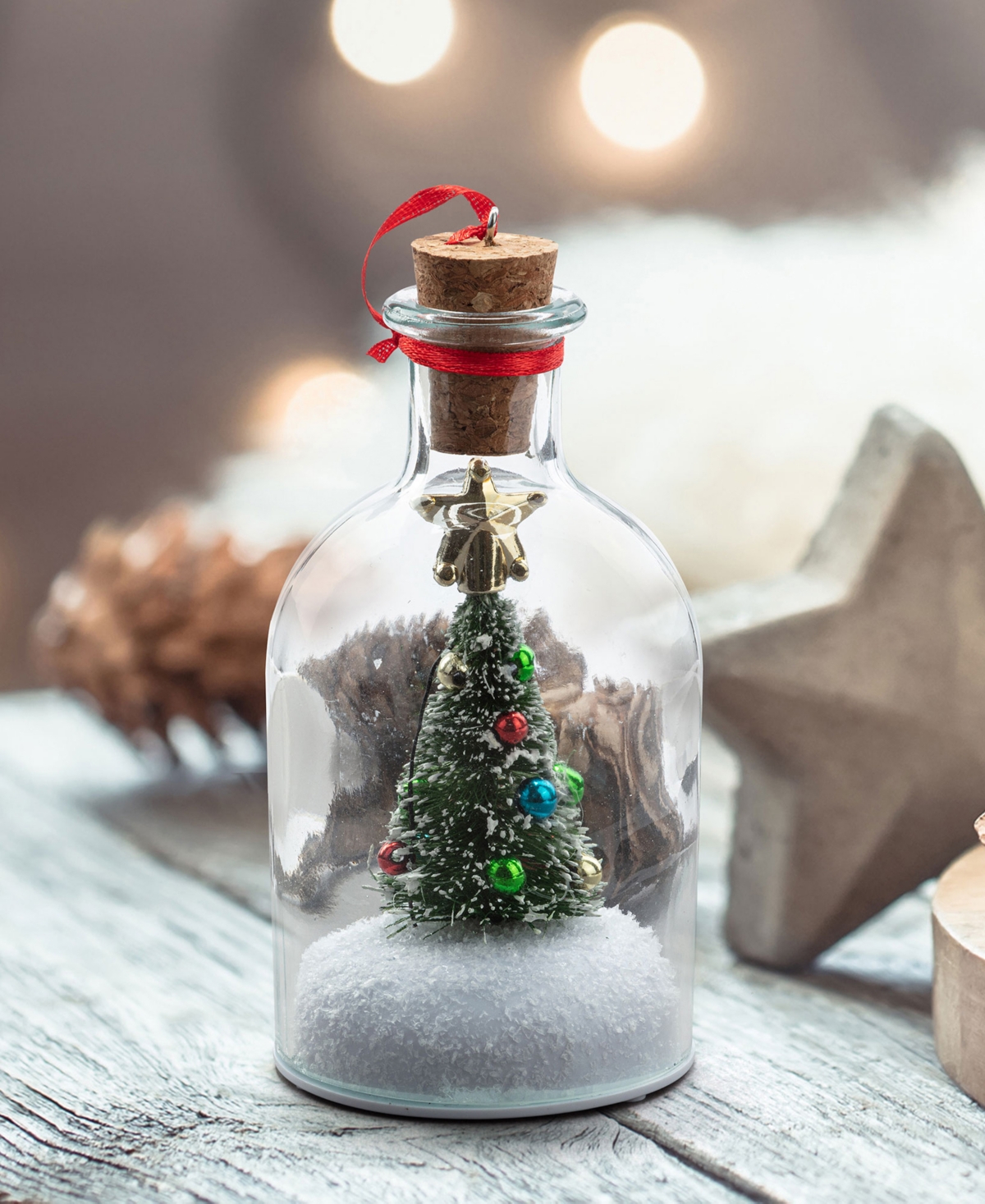 Mr. Christmas 5" Recordable Message In A Bottle In Green