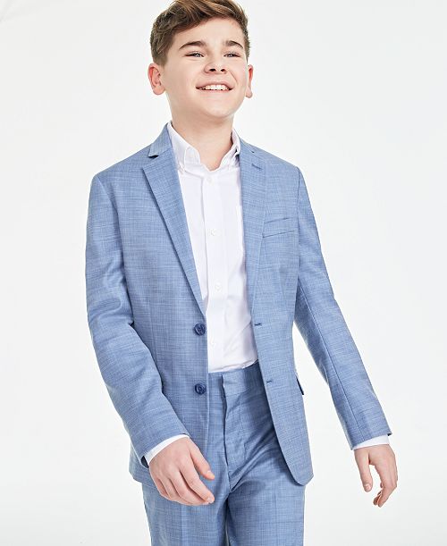alfani Tommy Hilfiger Big Boys Modern-Fit Stretch Sharkskin Suit Jacket Kids