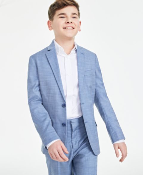 Детские Tommy Hilfiger Boys' 8-20 Modern-Fit Stretch Sharkskin Suit Jacket