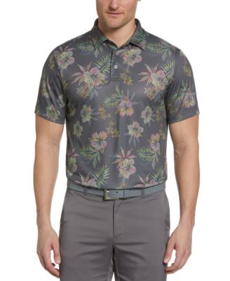 PGA TOUR - Men's Hibiscus Floral Graphic Polo Shirt