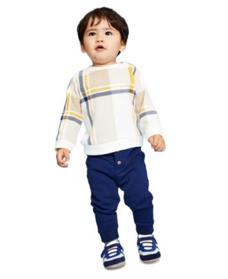 First Impressions - Baby Boys Bobby Plaid Shirt and Pants, 2 Piece Set