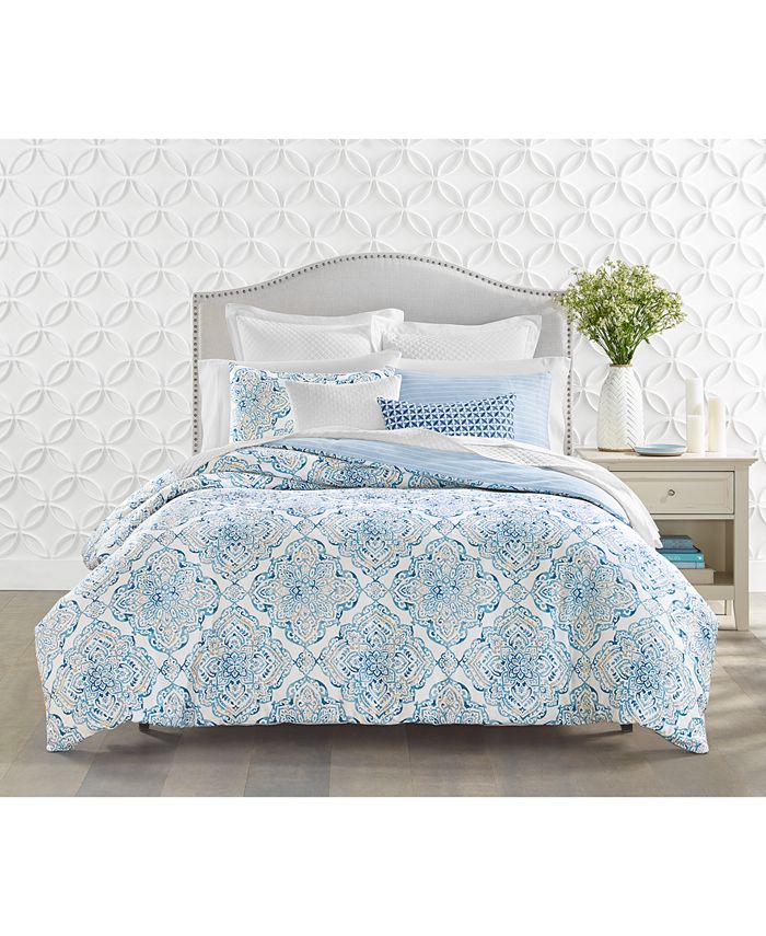 Charter Club Coastal Medallion 3Pc. Comforter Set, Full/Queen, Created