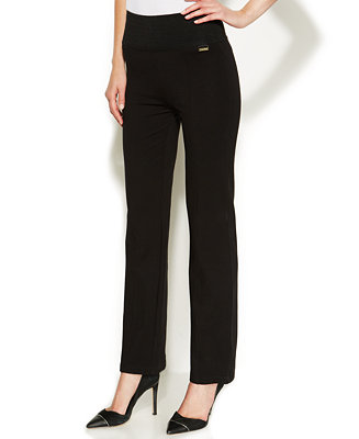Calvin Klein Essential Power Stretch Pants & Reviews - Pants & Capris -  Women - Macy's