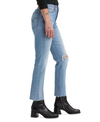 Women's Wedgie Straight-Leg High Rise Cropped Jeans