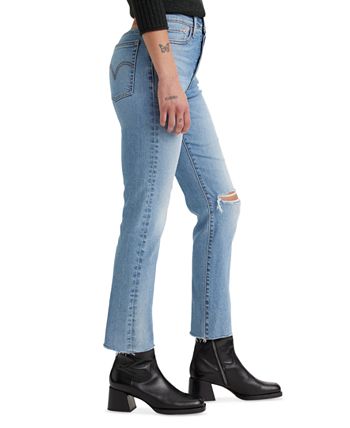 Levi's Women's High-Rise Wedgie Straight Cropped Jeans - Medium Indigo
