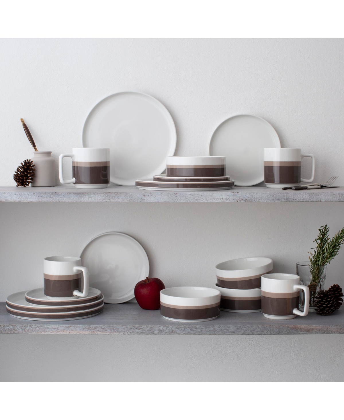 Noritake Colorstax Stripe 16-Piece Dinnerware Set, Service for 4