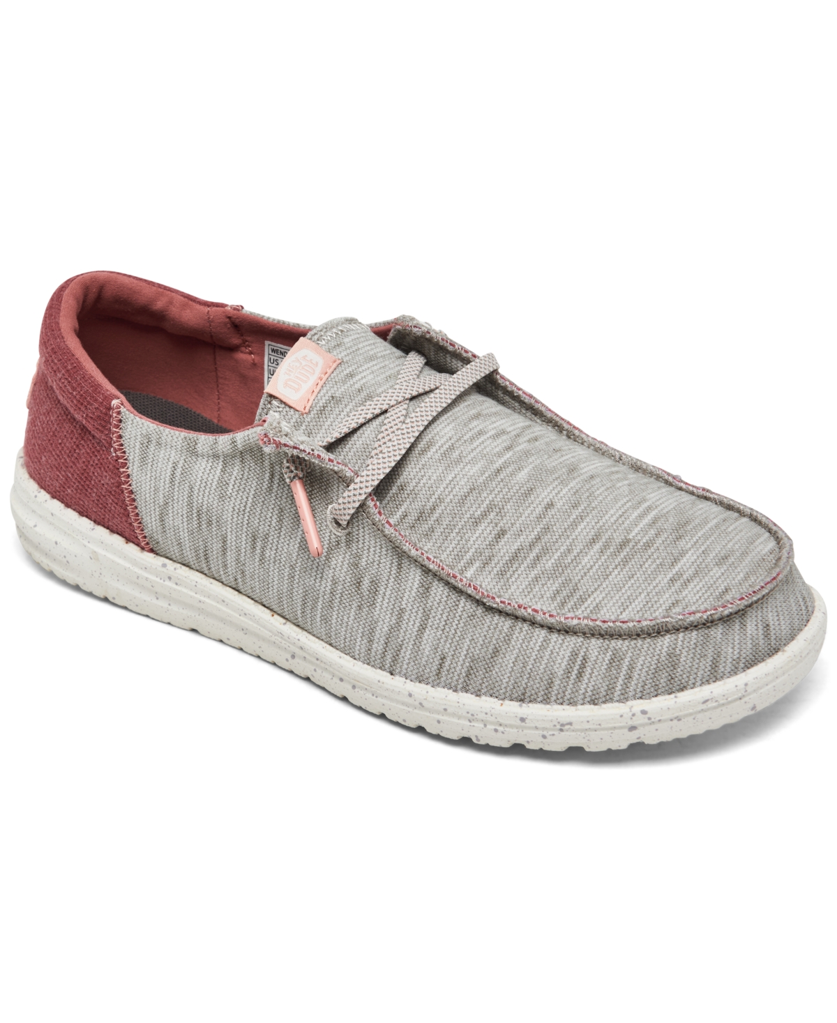 Hey Dude Women's Wendy Funk Mono Casual Moccasin Sneakers From Finish Line In Light Gray