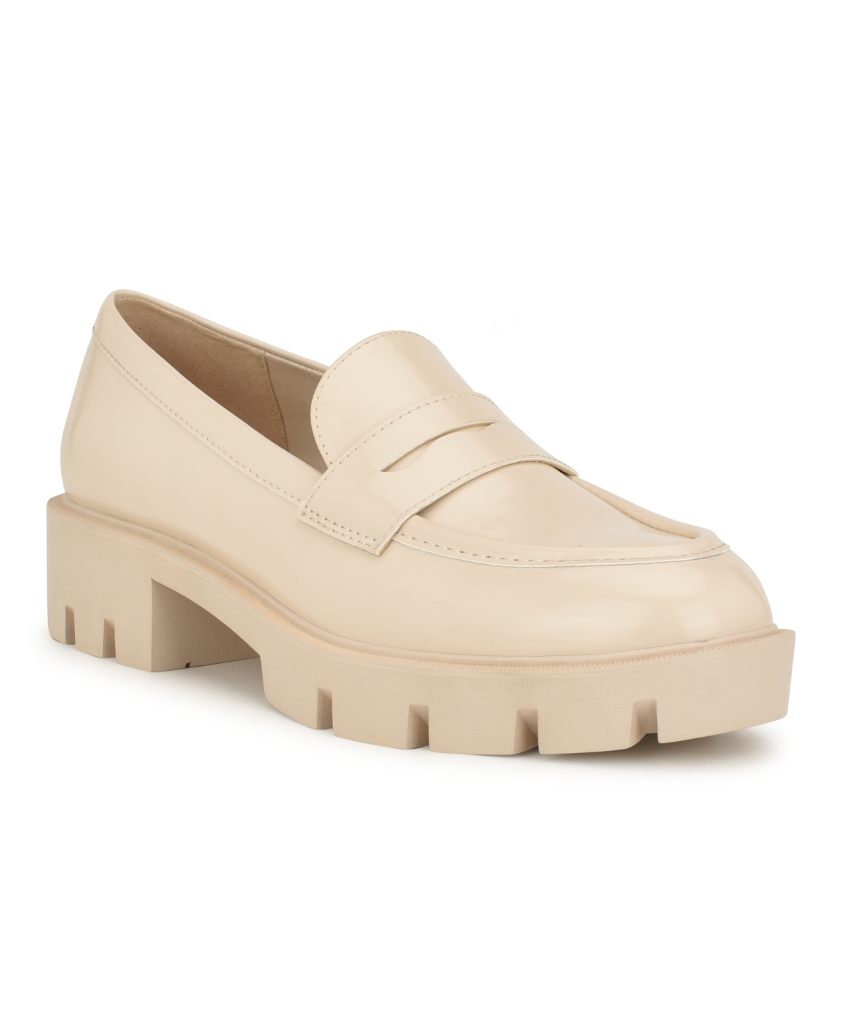 Nine West Women's Maibel Slip-on Loafers In Light Natural Patent