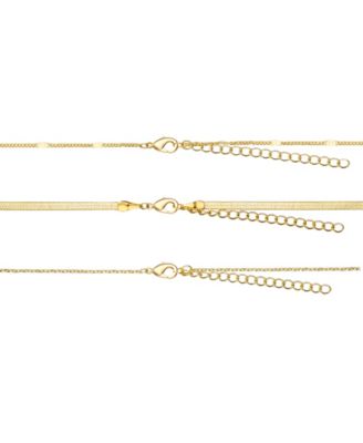 Pink Oval 3-Piece Necklace Set