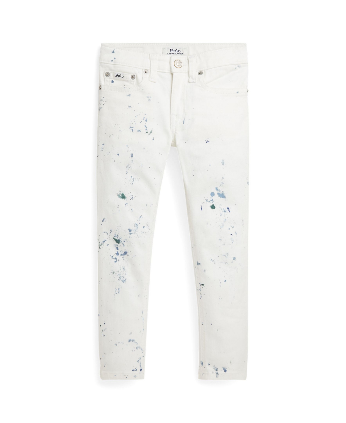 Shop Polo Ralph Lauren Toddler And Little Girls Paint-splatter Tompkins Skinny Jeans In Ismay Wash