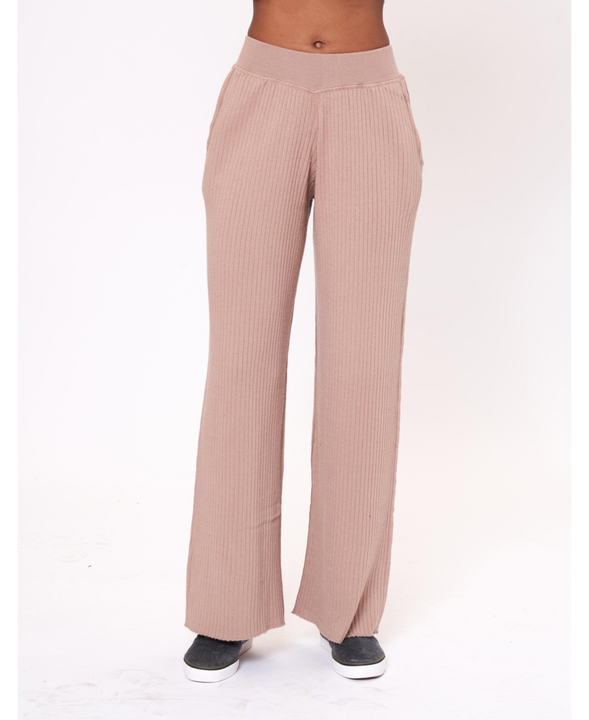 Women's Knit Rosewood Ribbed Pant - Lychee