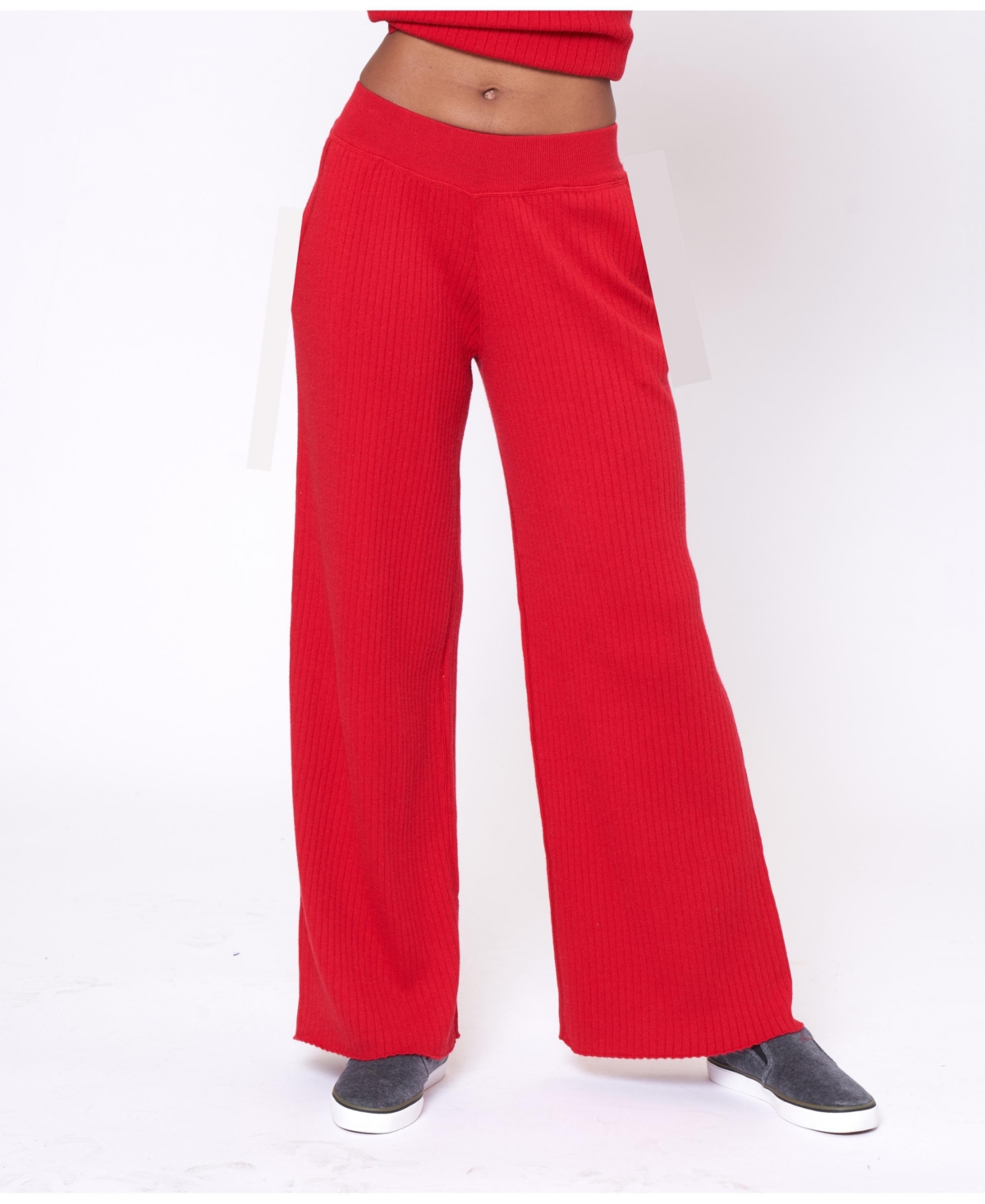 Women's Knit Rosewood Ribbed Pant - Lychee