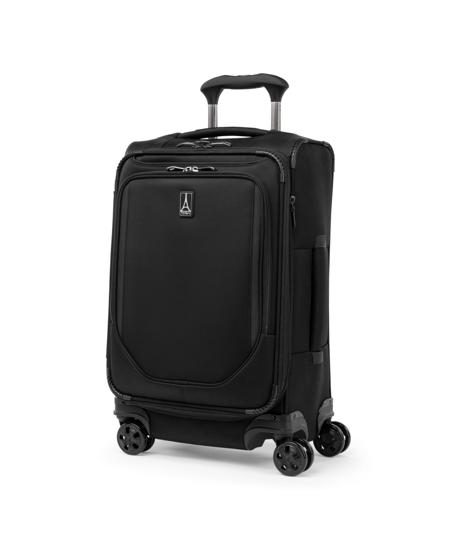 Чемодан Travelpro Crew Classic Carry-on Spinner Expandable Spinner, цвет: Угольно-чёрный — фото 2