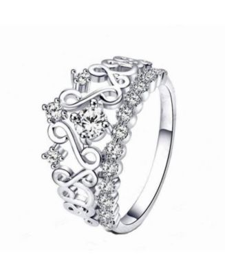 Princess Crown Ring with Cubic Zirconia Stones - Macy's