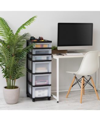 6-Drawer Storage Cart with Organizer Top
