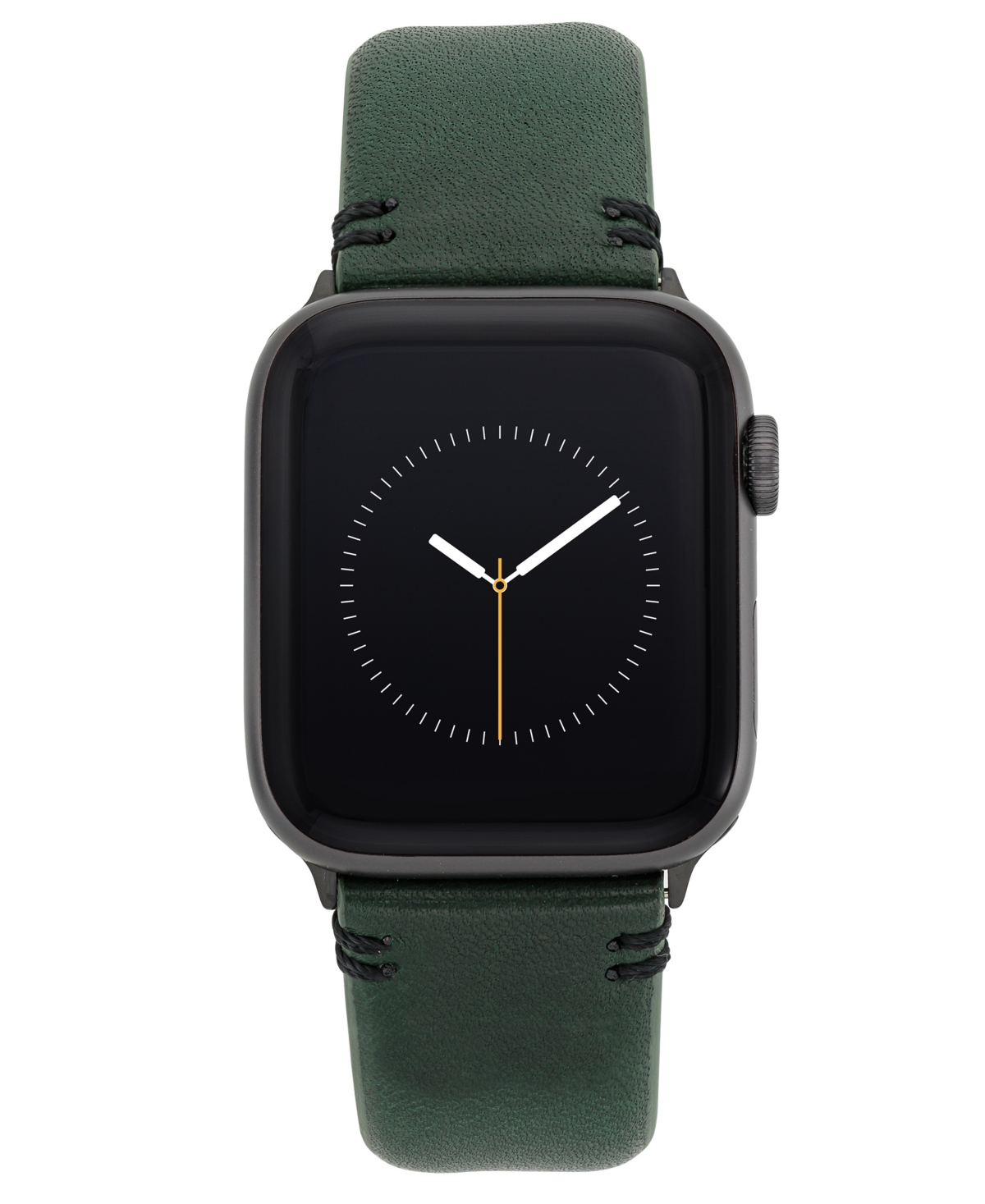 Vince Camuto Men's Dark Green Premium Leather Band Compatible With 42mm, 44mm, 45mm, Ultra, Ultra2 Apple Watch
