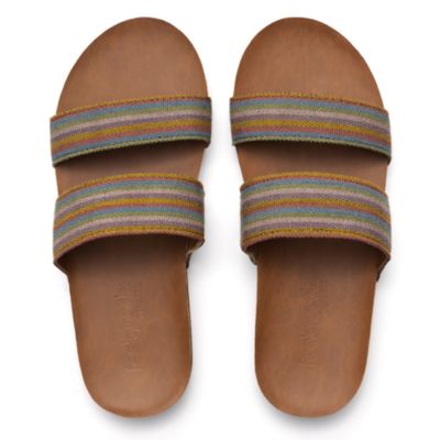 Women s Zensole Vistas Faux Leather Double Strap Slide Sandals