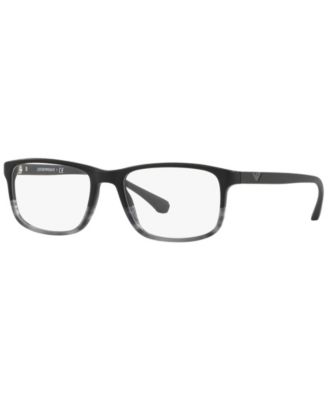 Man Rectangle Plastic EA3098 Eyeglasses