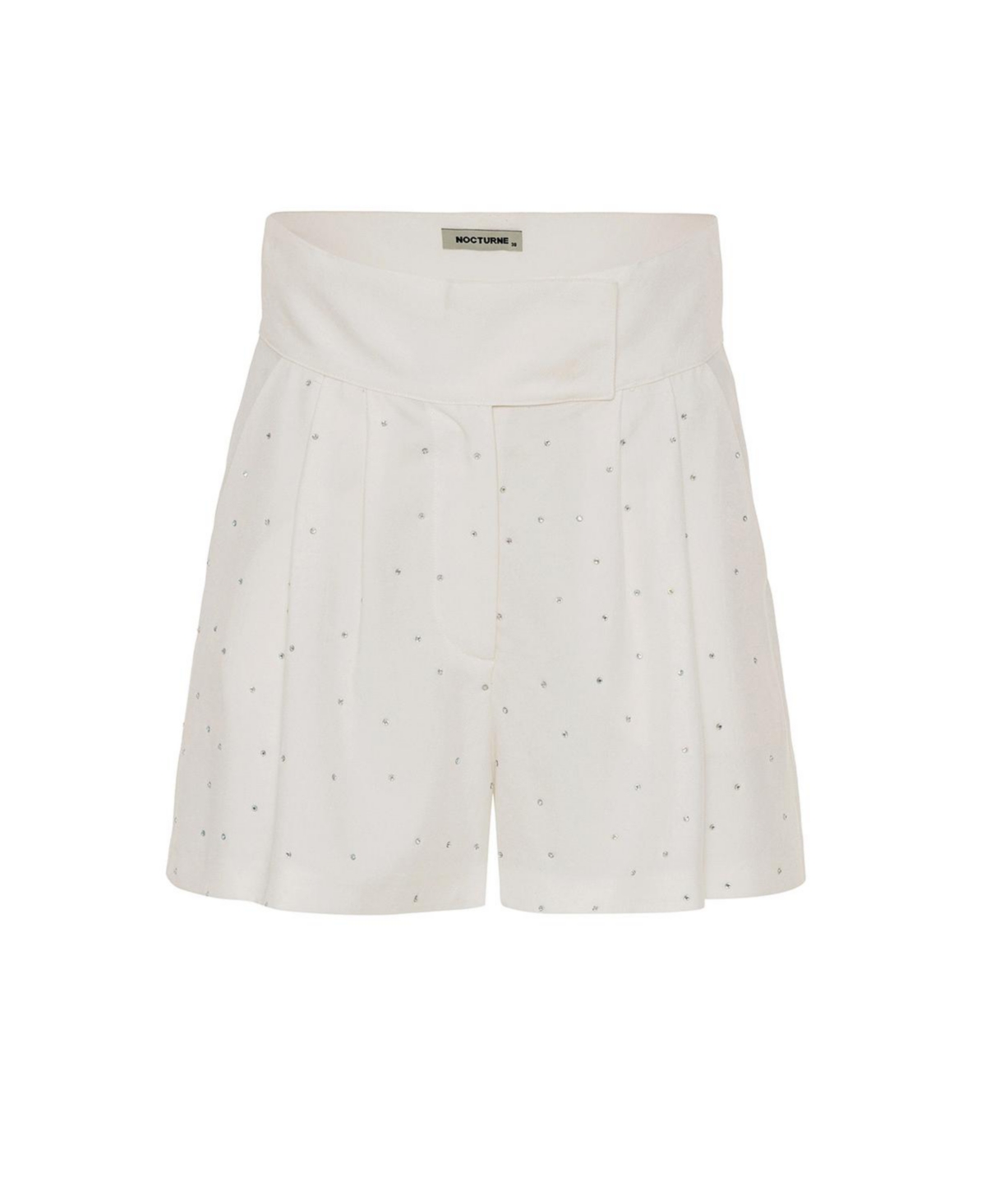 Women's Embellished Shorts - Ecru