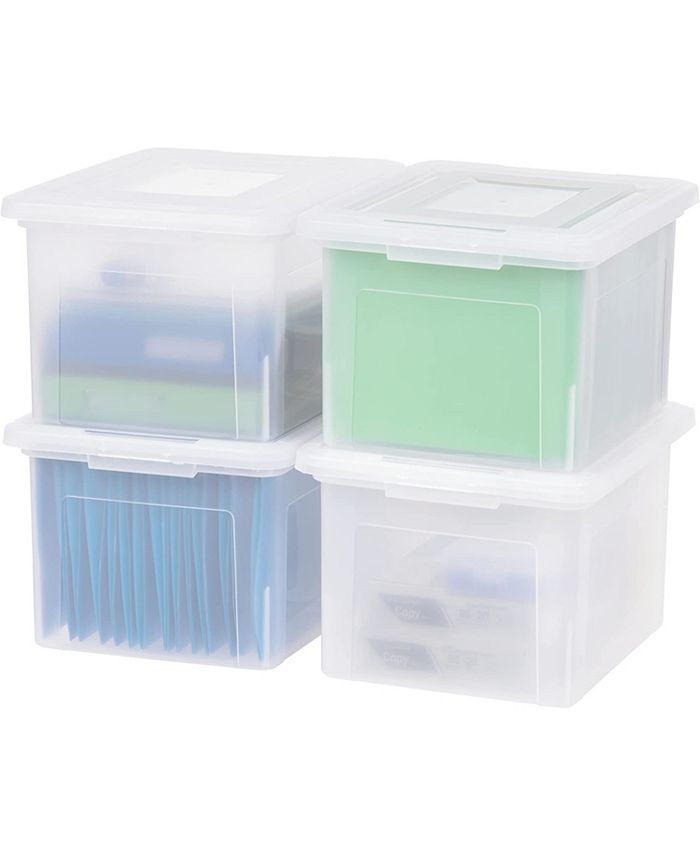 IRIS Letter & Legal Size Plastic Storage Bin Tote Organizing File Box