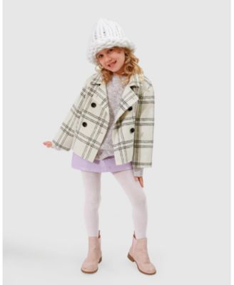 Girl Adore You Wool Blend Peacoat - Child