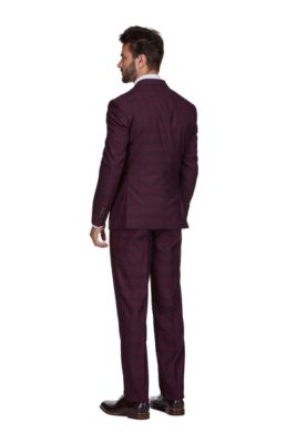 Men's 3-Piece Slim Fit Check Suit