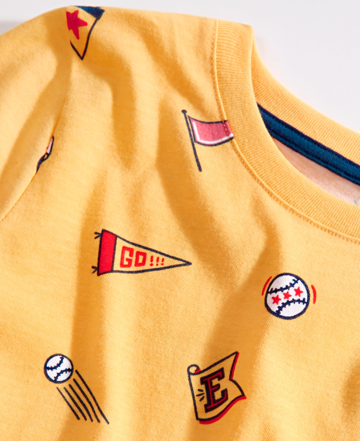 Shop Epic Threads Toddler And Little Boys Varsity-print T-shirt, Created For Macy's In Sweet Plantain