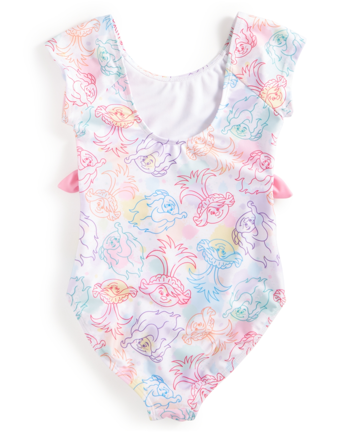 Shop Trolls Little Girls  Printed One-piece Swimsuit In Multi