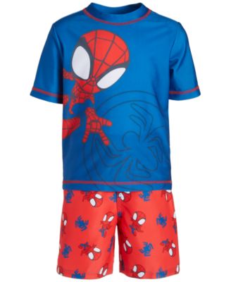 Spider-Man - Toddler Boys Rash Guard & Swim Trunks, 2 Piece Set